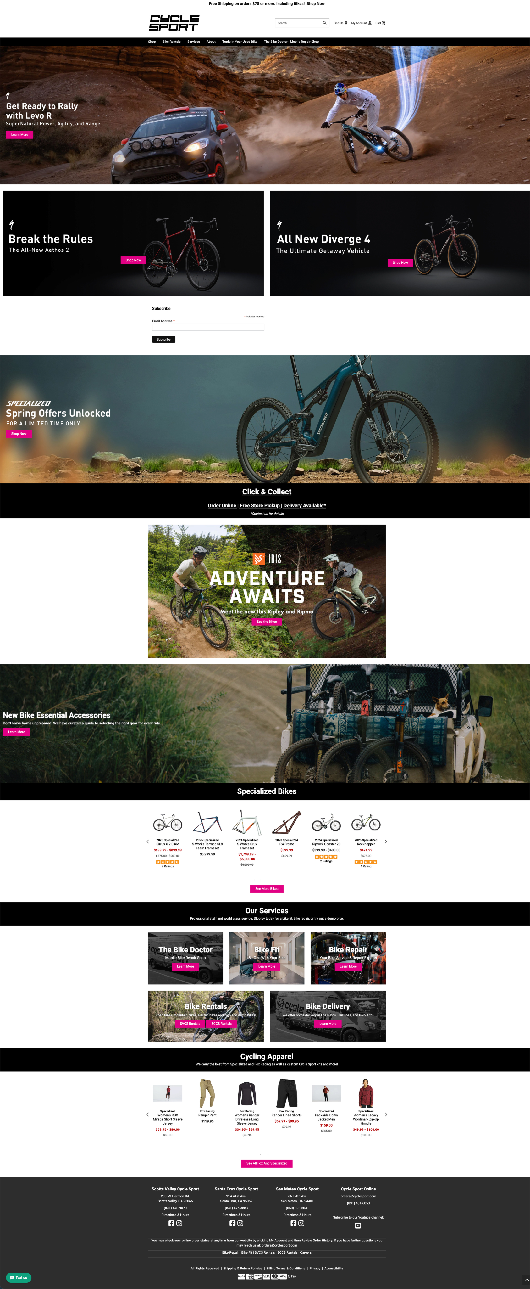Old homepage